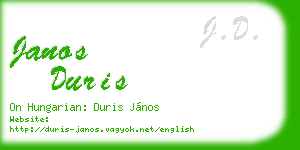 janos duris business card